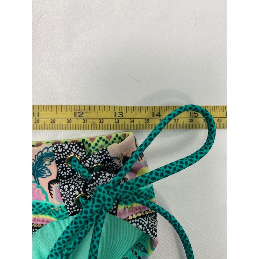 Shade & Shore Bikini Set Boho Print Tassel Tie Sides XL Bottom 36C Top EUC - Picture 11 of 12